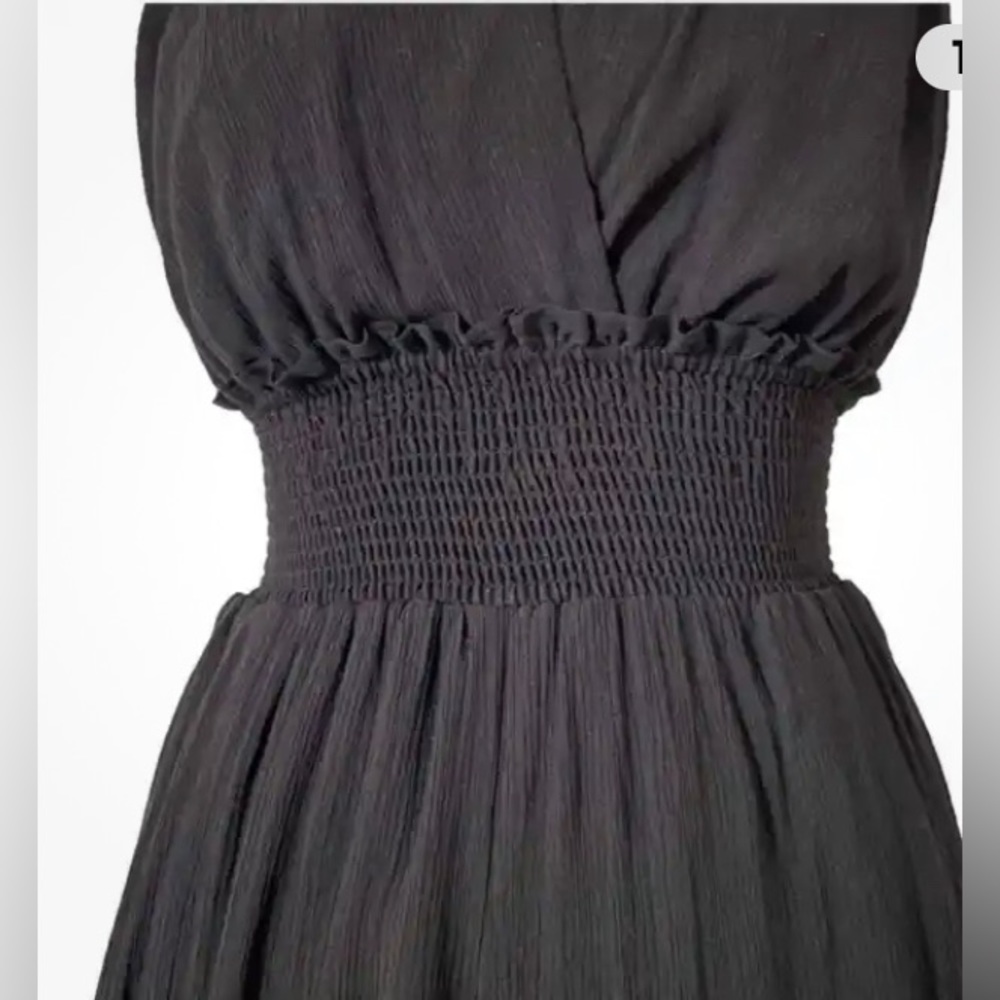 NWOT Anthropologie Black Bionda Plisse Jumpsuit - Picture 9 of 11